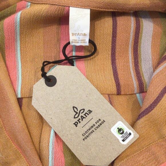 PrAna Longline Scheena Shirt in Soleil Stripe NWT size S - Picture 4 of 6